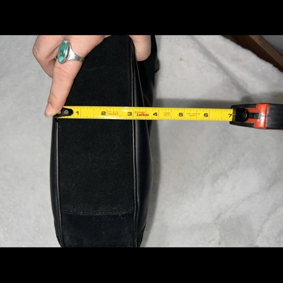 NWOT Etienne Aigner Black Leather & Suede Hobo Shoulder Bag Purse Y2K - Picture 5 of 11